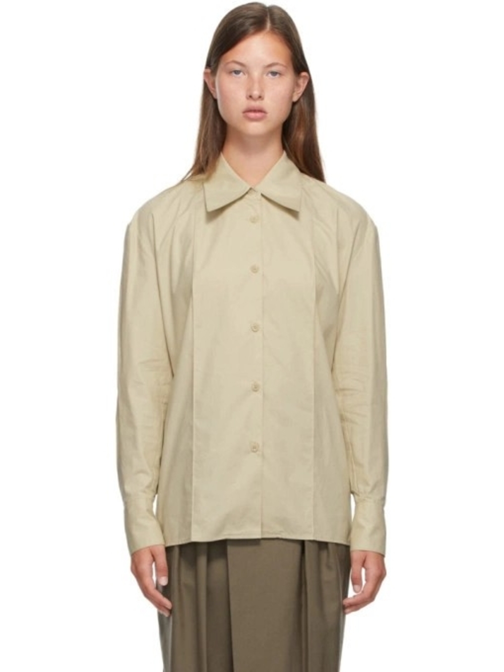 NWT Low Classic Beige Classic Volume Sleeve Shirt